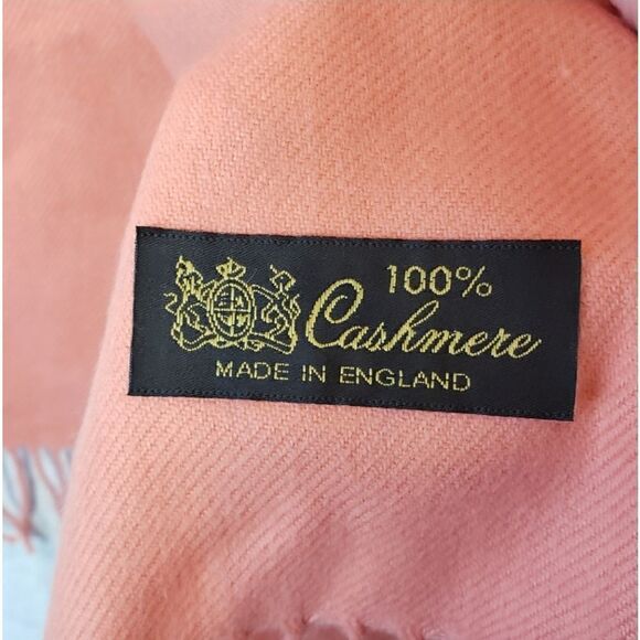 100% CASHMERE Made In England Classic Winter Scarf - Picture 3 of 6